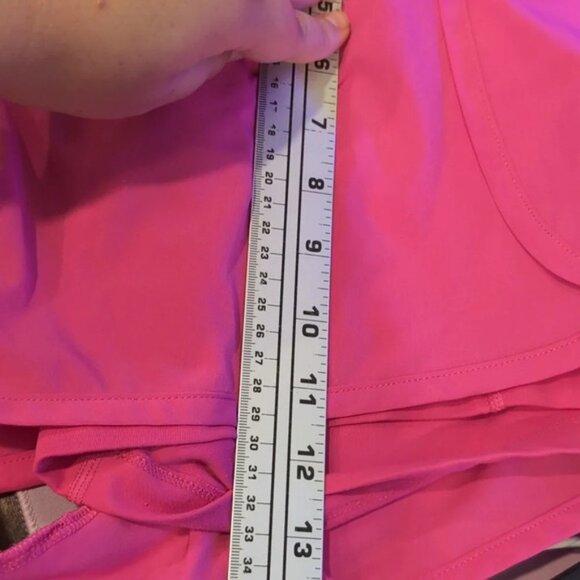 Calvin Klein  2 in 1 Running Dolphin Shape Athletic Shorts Hot Pink XL - Picture 7 of 9